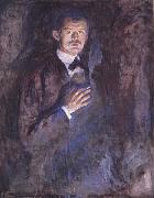 Edvard Munch Self-Portrait with a Cigarette china oil painting reproduction